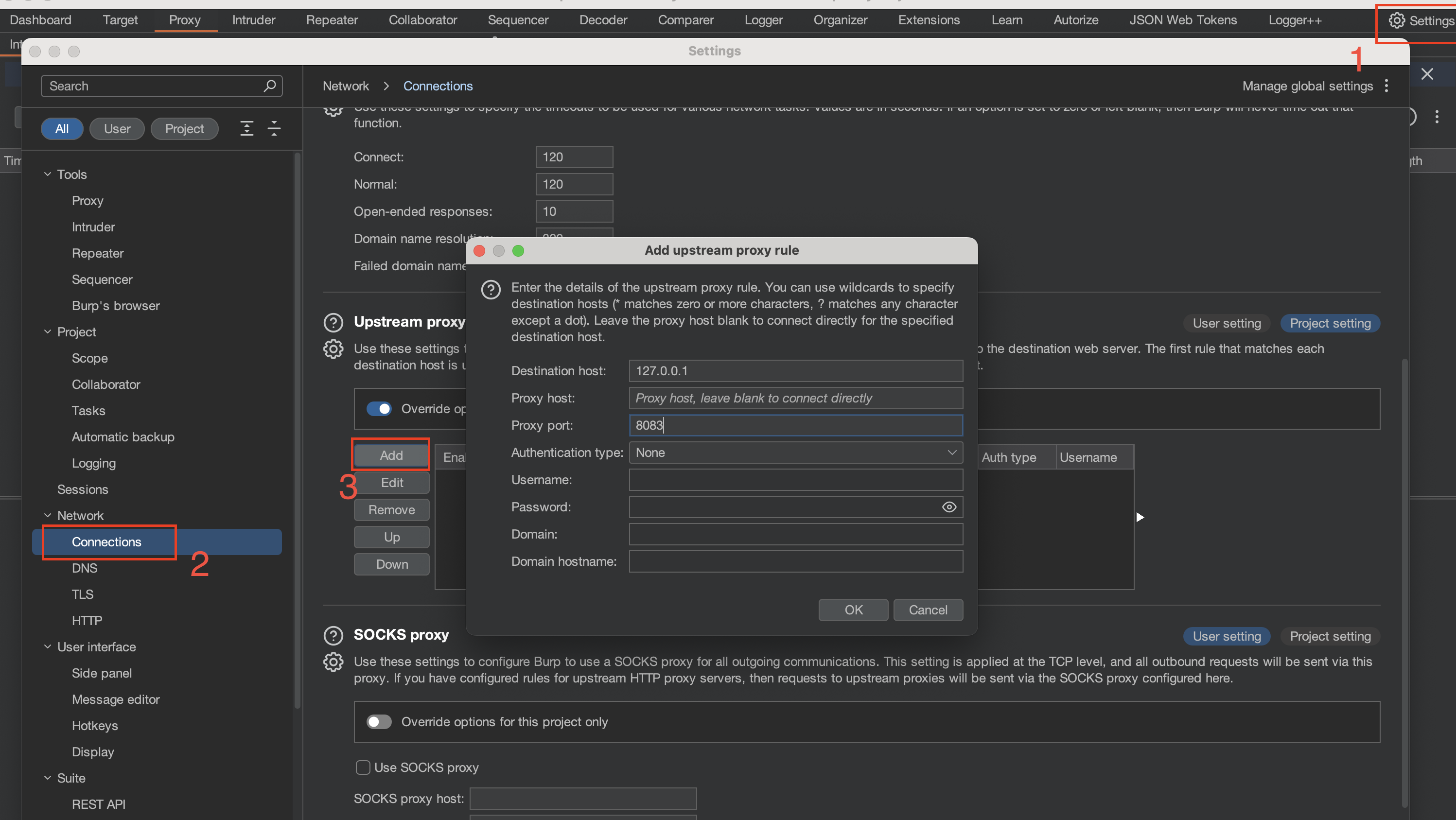 Setting the upstream server